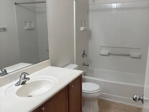Room with private bathroom.
