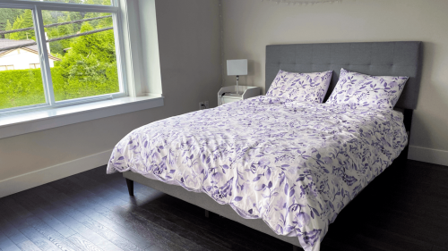 Bright room with private washroom
