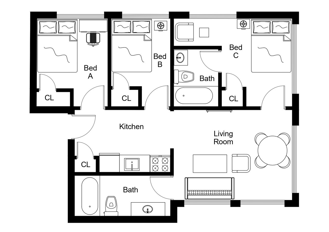 #1916: Dupont Circle - Full Bedroom B - 5