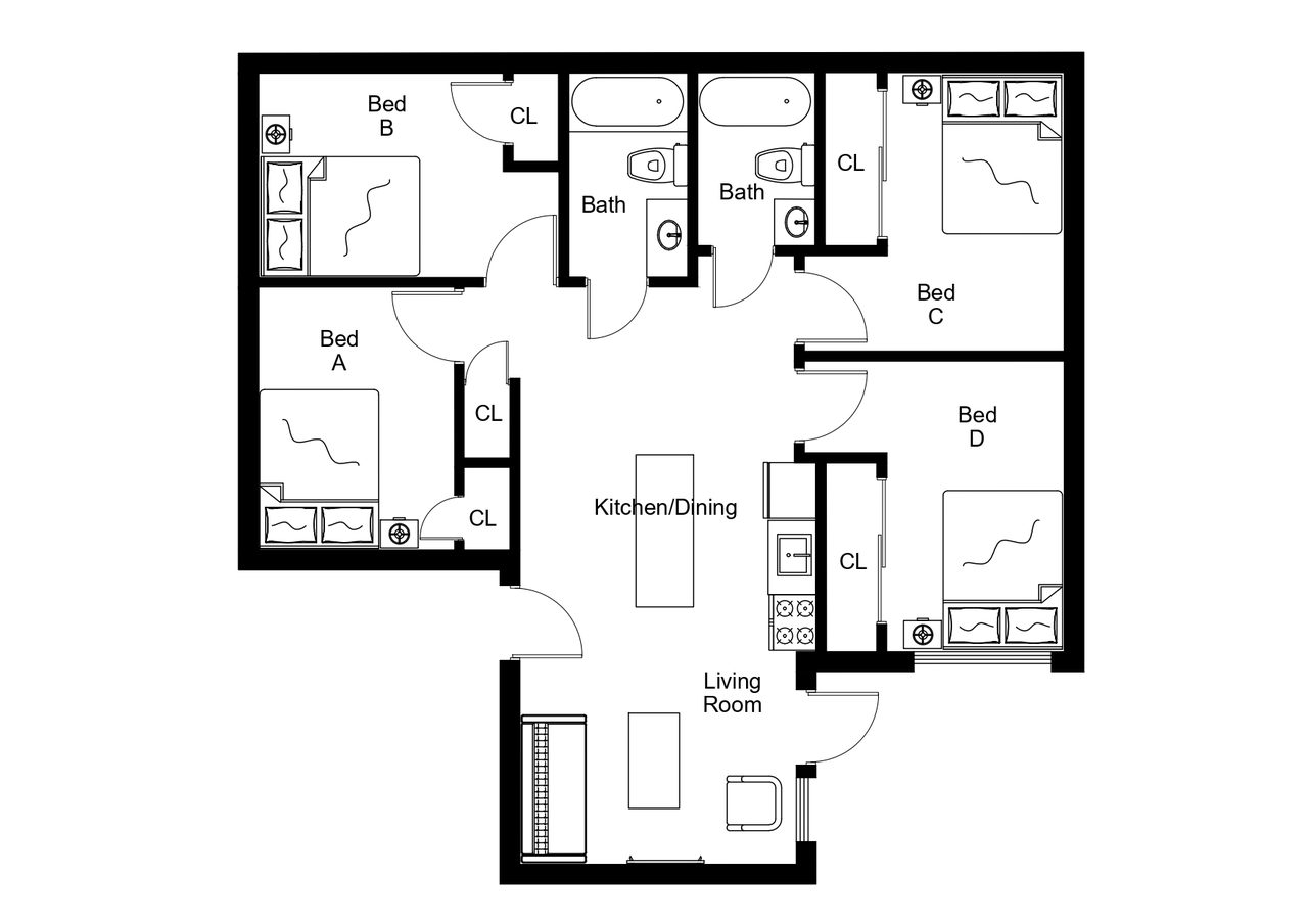#1914: Dupont Circle - Full Bedroom C - 14