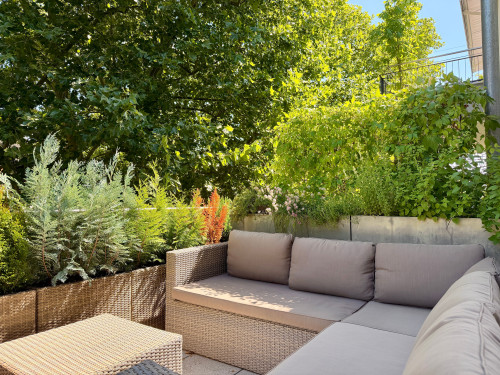 High-quality furnished 3-room apartment in Frankfurt with home office, balcony & underground parking - Gallery - 4