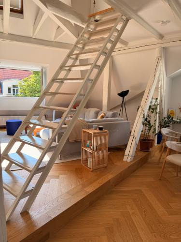 Unique 130 sqm period apartment with roof terrace in Oberkassel