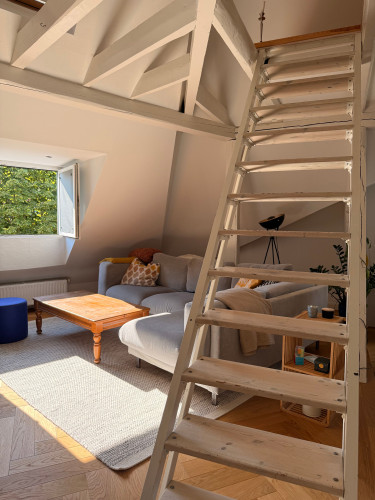 Unique 130 sqm period apartment with roof terrace in Oberkassel