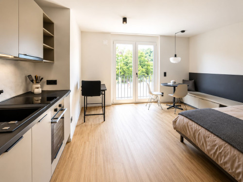 Furnished new-build flat in a central location