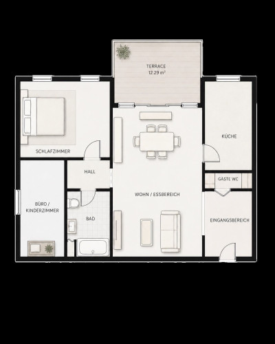 Above the treetops of Kronberg | 86 m² furnished | Pool, Sauna & Taunus view - Gallery - 2