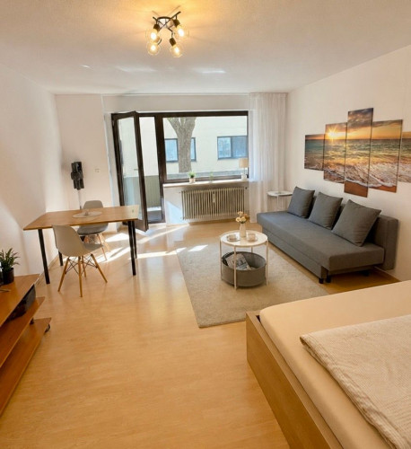 Bright, renovated apartment with balcony – steps from the train main station, walk to the old town & all-inclusive (Freiburg im Breisgau)