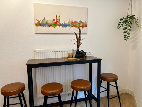 Modern, fully furnished 55 sqm apartment in Würzburg Old Town for short-term rental for 1-4 people