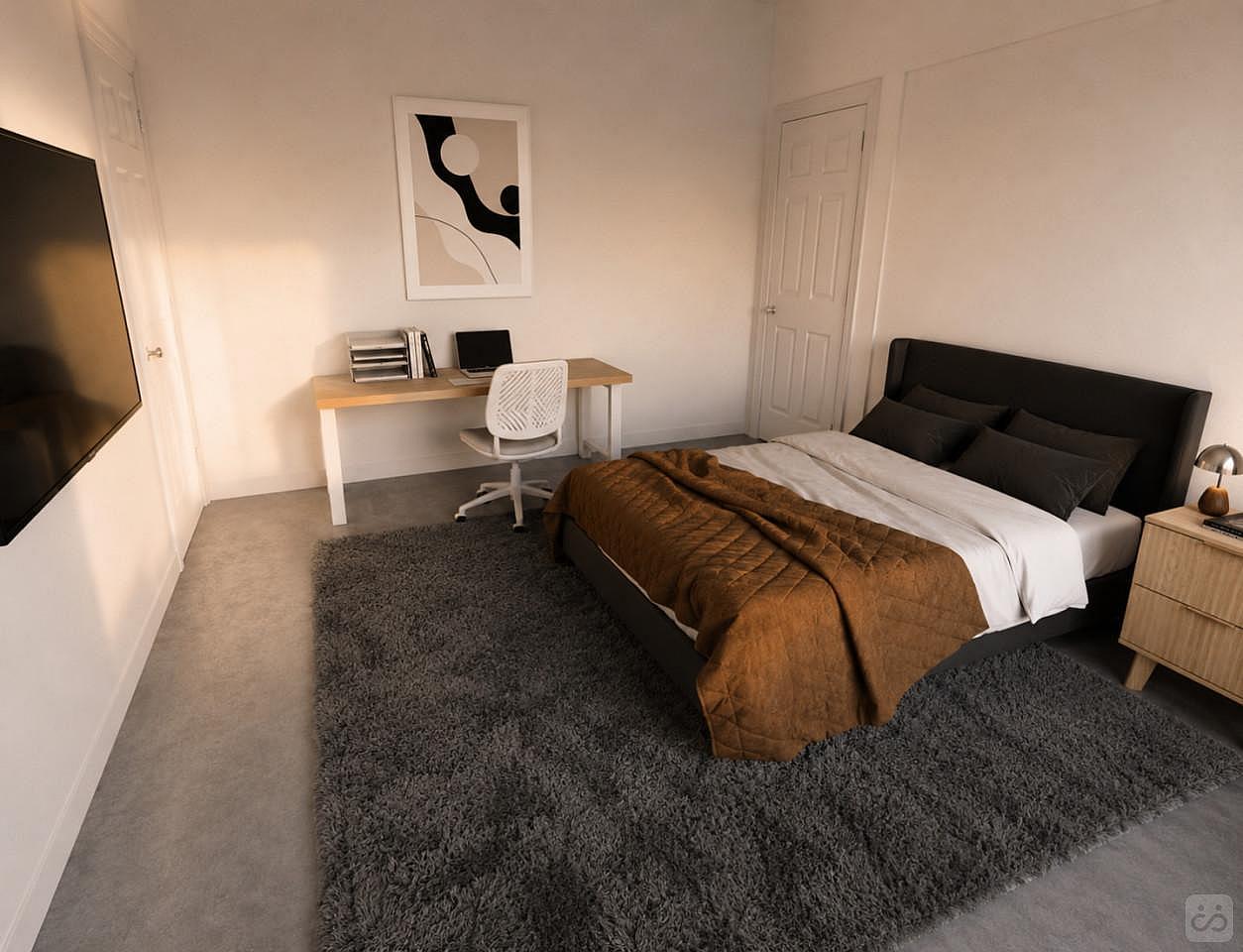 Private Room W/ Full Bed & En-Suite Room - 1