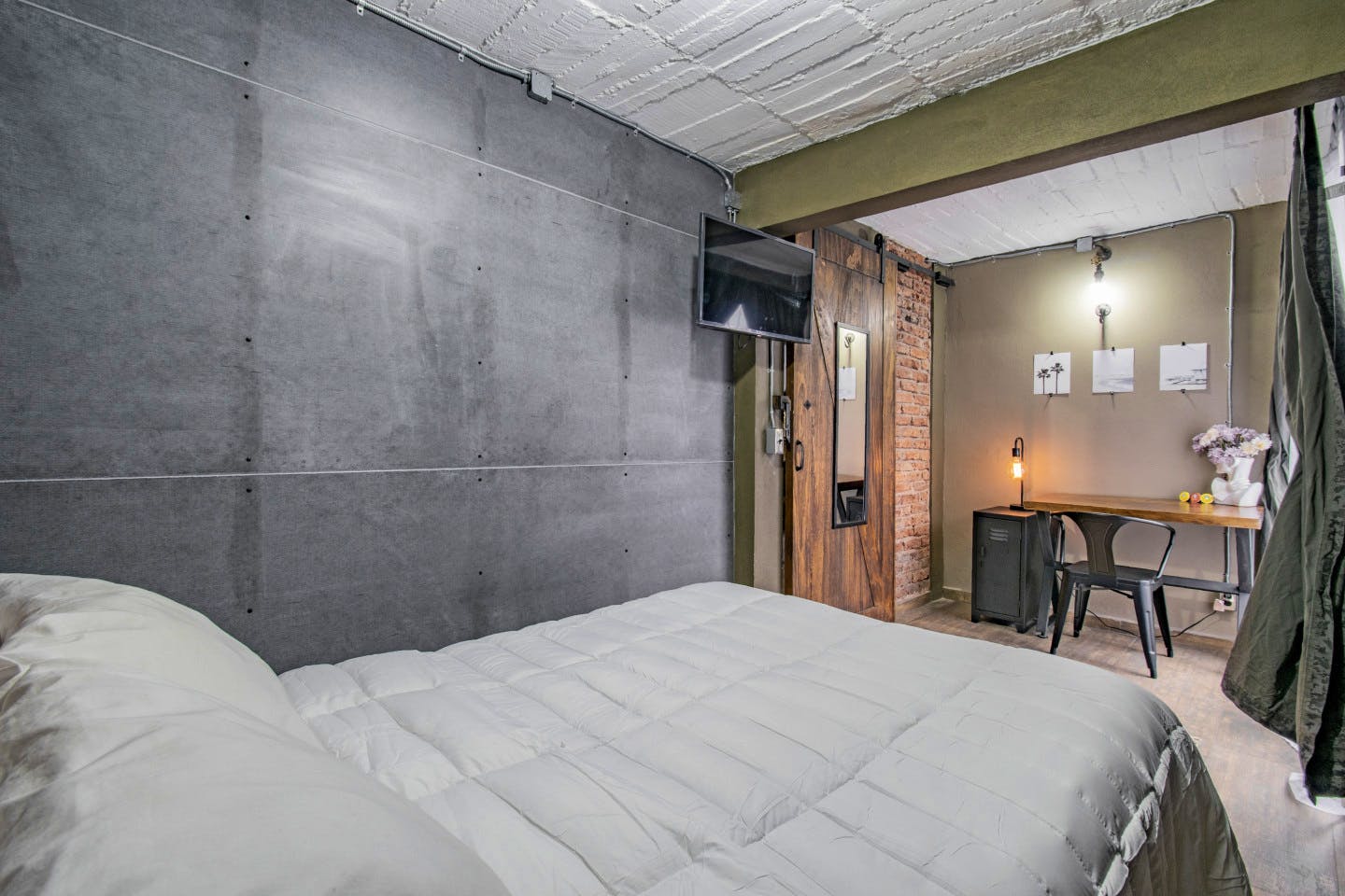  Private Queen Room  -  Industrial Designed Building w/ Coworking + Rooftop Deck  - Gallery -  1