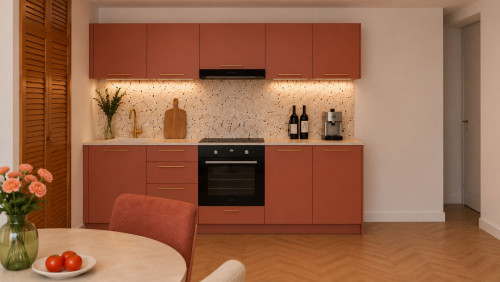 Furnished one bedroom apartment with separate bedroom