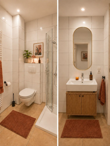 Furnished one bedroom apartment with separate bedroom