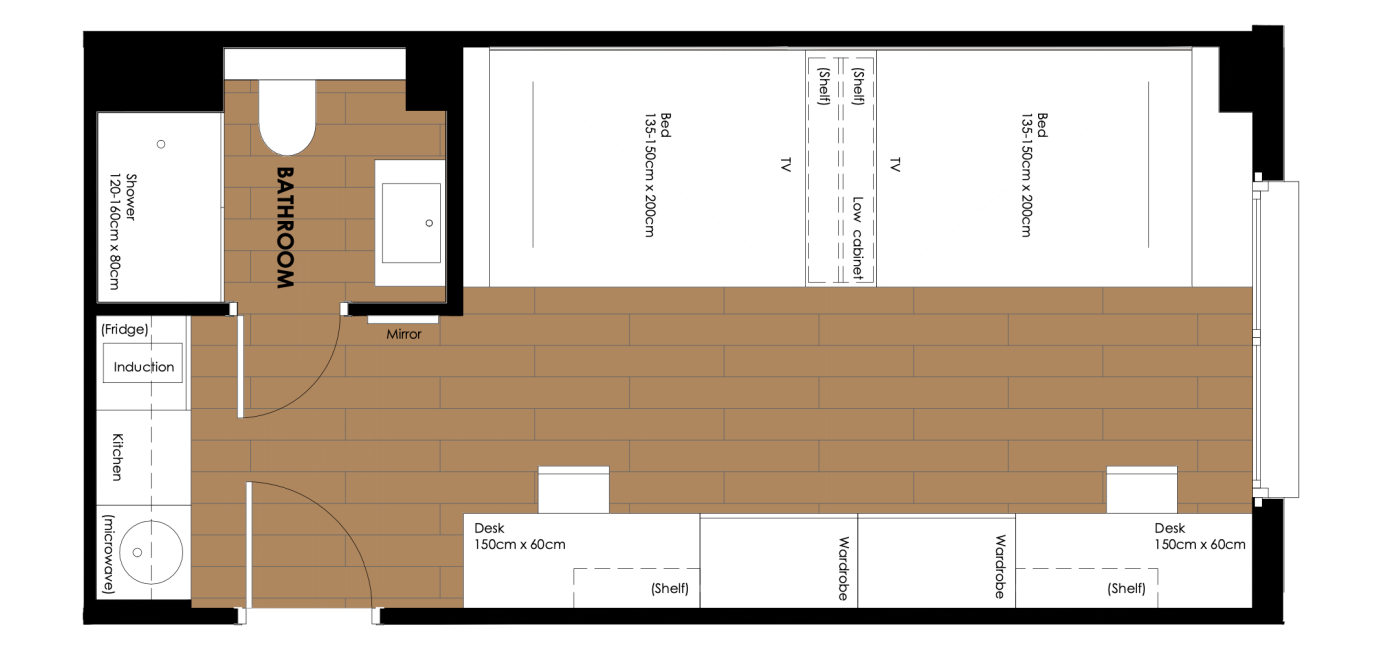 Double Bed In Shared Studio - 8