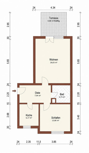 Modern and furnished for a limited time | 2 rooms | Terrace | Underground parking | Cellar | All-inclusive | Dresden-Klotzschetliche apartment in Dresden - Gallery - 2