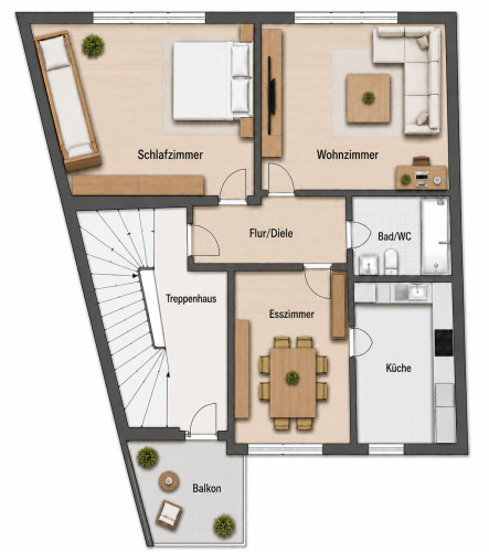 Fully furnished 2-room apartment in Mainz – All Inclusive - Gallery - 14