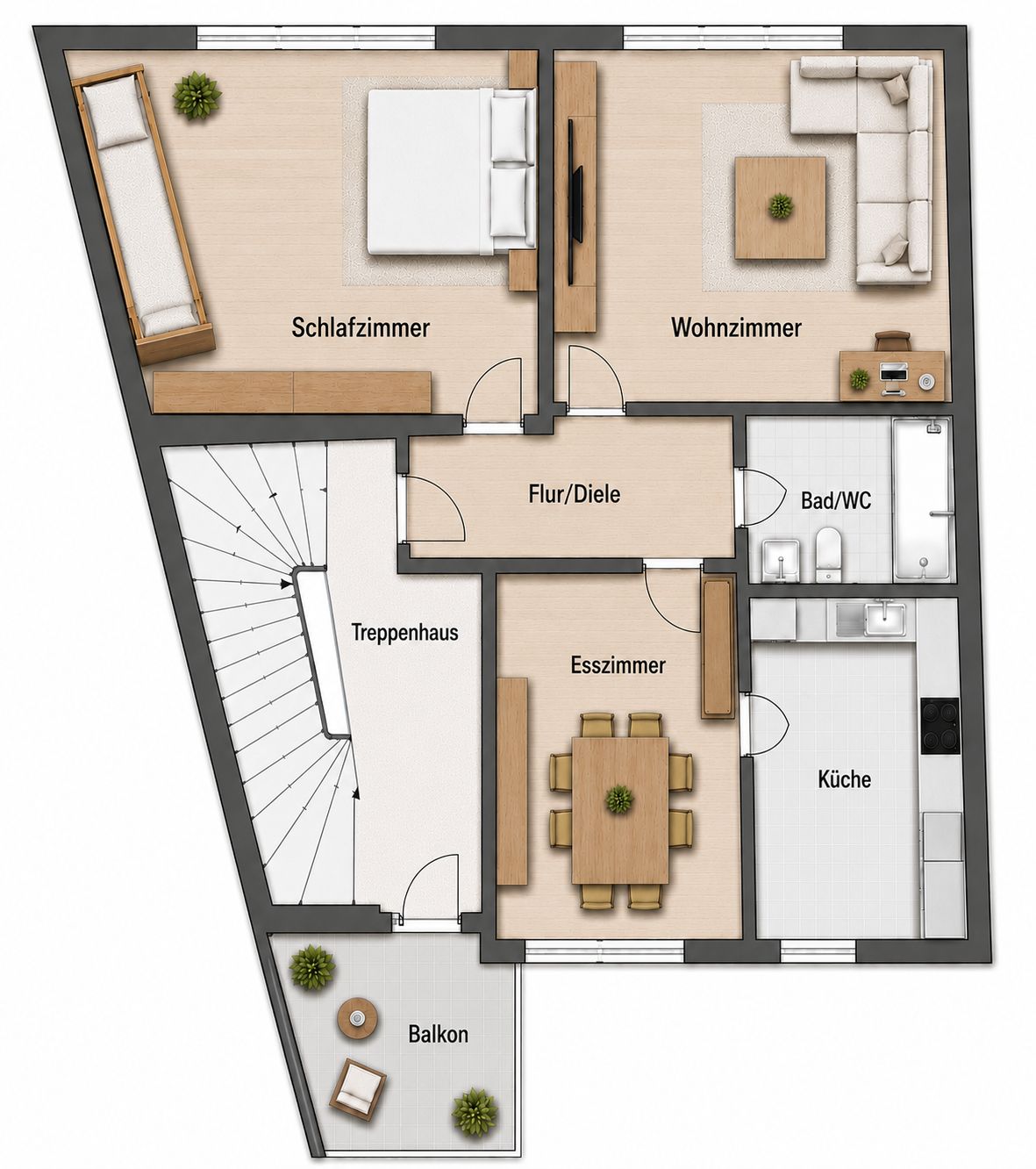 Fully Furnished 2-Room Apartment In Mainz – All Inclusive - 1