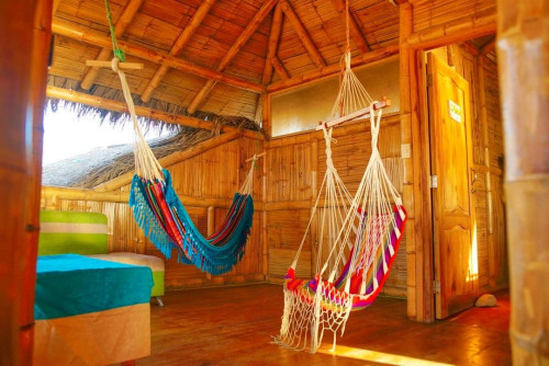 Beachfront Bamboo Villa w/ Coworking + Outdoors Areas