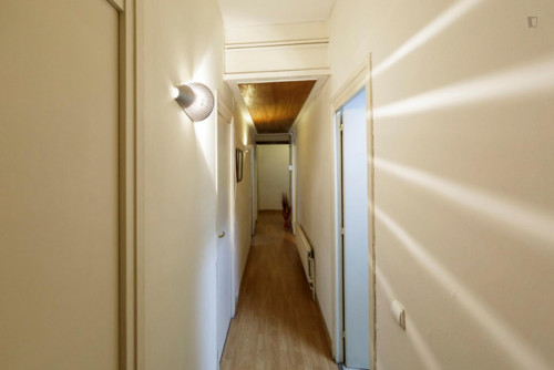 Single bedroom in a student flat, near Ciutat Universitária