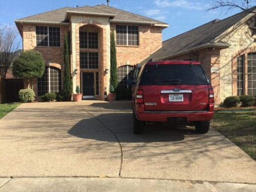 Upscale, upstairs in a golf course 