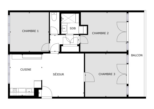 Room in Rue de Montagny, Lyon for 69 m² with 3 bedrooms - Gallery - 12