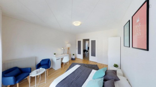 Splendid double bedroom near Parc Sergent Blandan