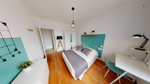 Restful double bedroom near Université Jean Moulin Lyon 3