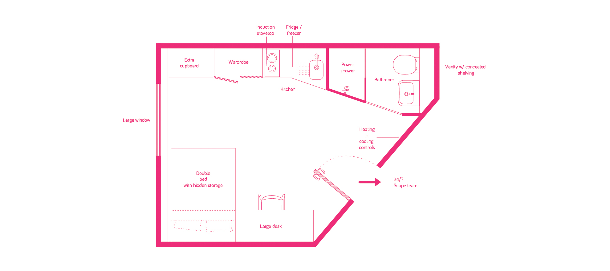  Signature Plus Studio Apartment - Double Bed With Standard View  -  Scape South Bank  - Gallery -  2