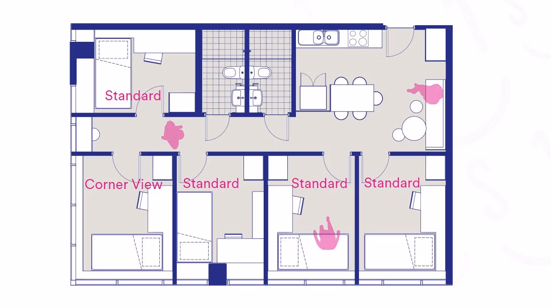  5-Bedroom Standard  -  Student One Adelaide Street  - Gallery -  3