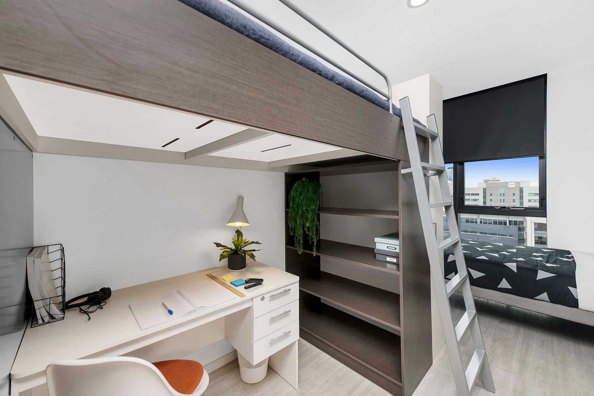  King Single Bed With Twin Loft Apartment  -  Atira Merivale Street - South Brisbane  - Gallery -  3