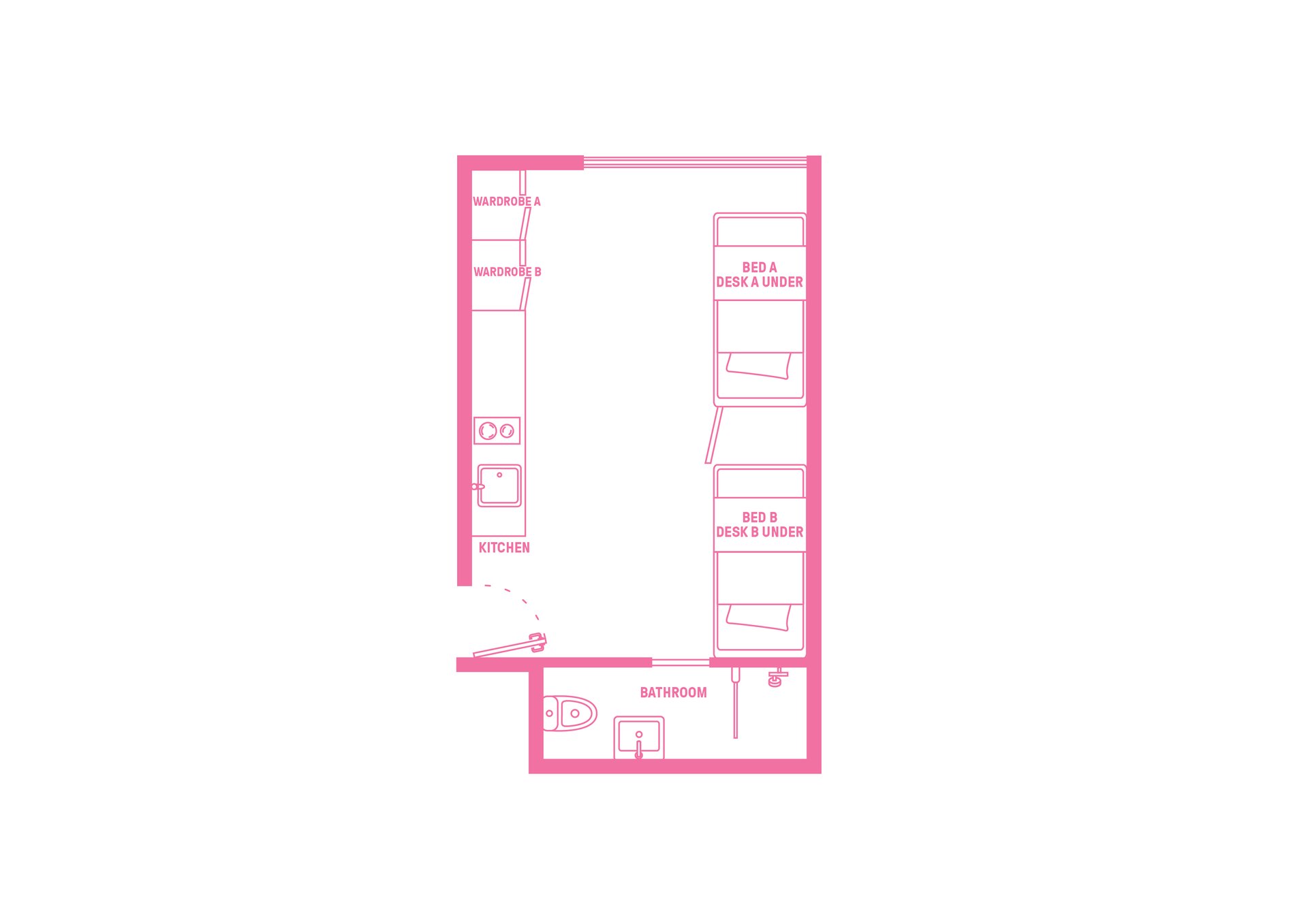  King Single Bed With Twin Loft Apartment  -  Atira Merivale Street - South Brisbane  - Gallery -  16