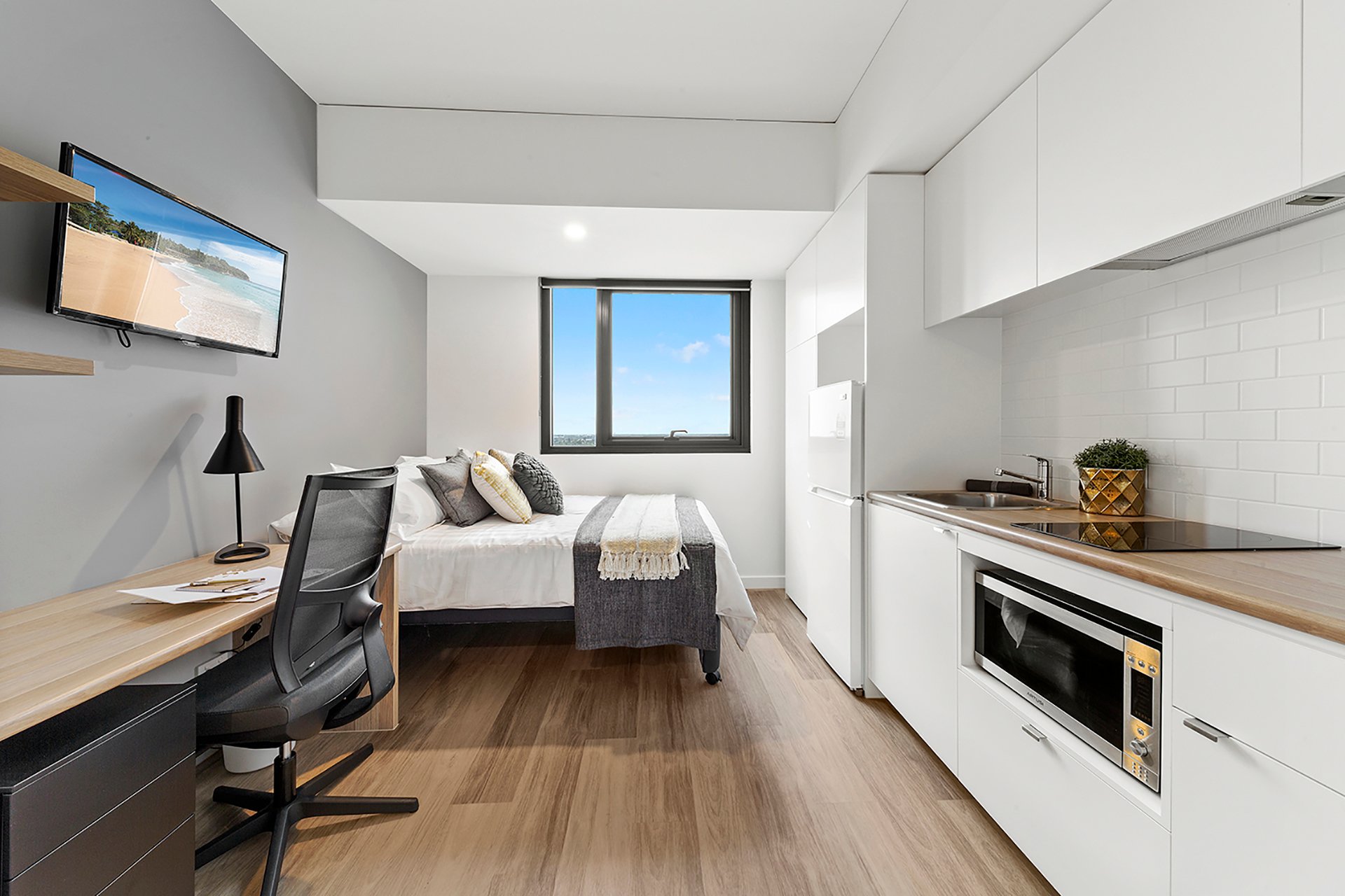 Signature Studio Apartment - Queen Bed With Standard View  -  Atira Waymouth Street  - Gallery -  1