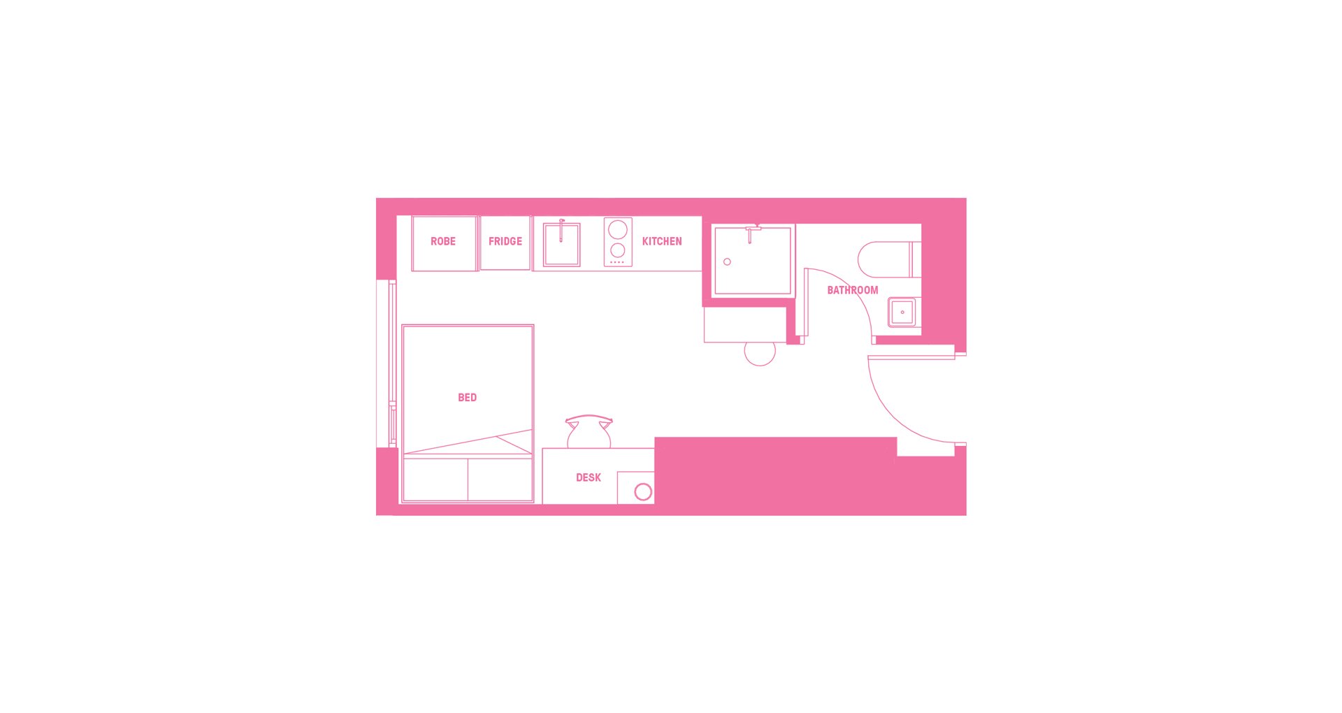  Signature Studio Apartment - Queen Bed With Standard View  -  Atira Waymouth Street  - Gallery -  2