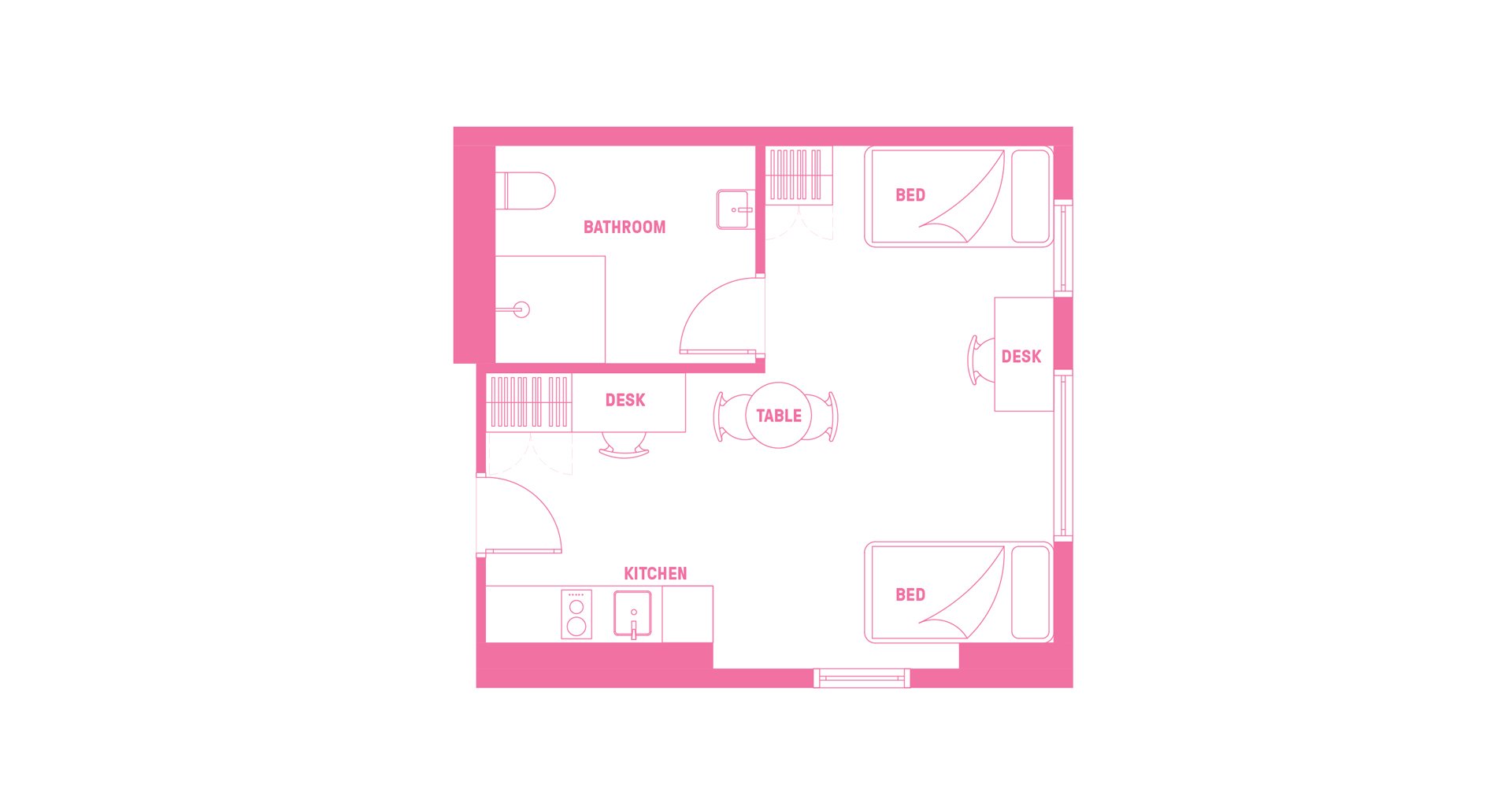  Ultra Twin Apartment - King Single Bed With Standard View  -  Atira Waymouth Street  - Gallery -  5