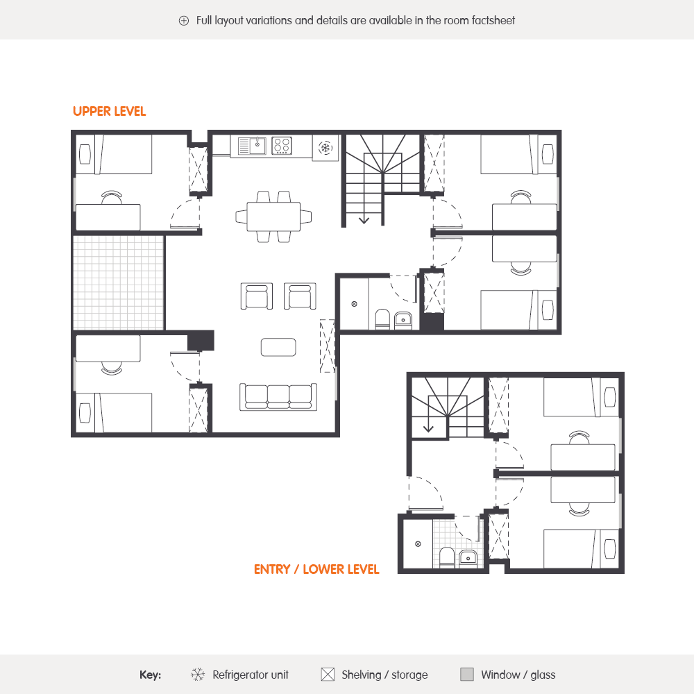  Single Bedroom - 6 Share Apartment  -  Iglu Kelvin Grove  - Gallery -  2