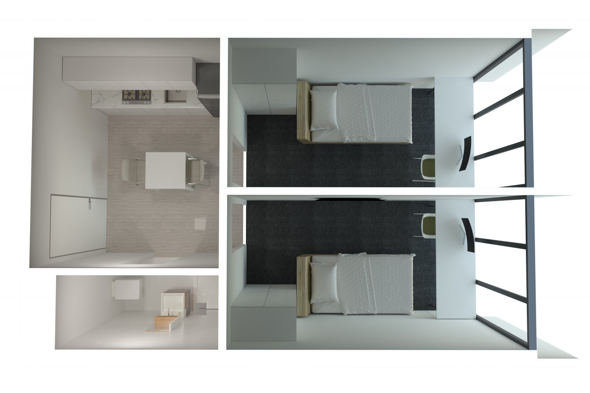  2 Bedroom Apartment - Accessible Bedroom  -  UniLodge Victoria University  - Gallery -  2