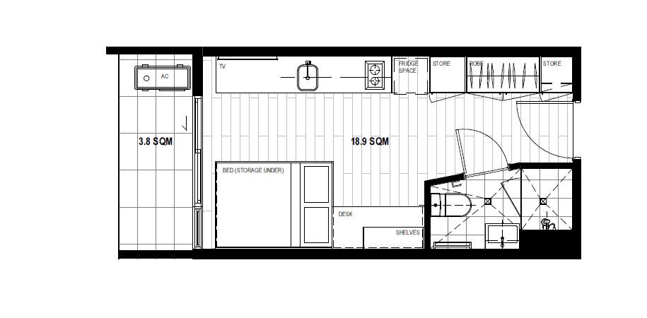Studio Balcony Air Apartment - 1
