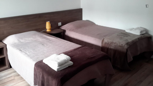 Nice single bed in a twin bedroom in a shared apartment in Sliema, near Sliema Ferries bus stop