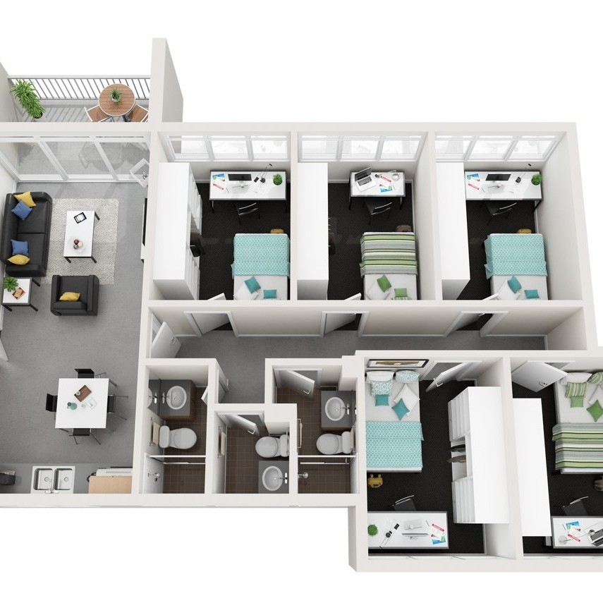 5 Bedroom Apartment Standard Low Rise - 2