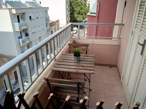 Double bedroom with balcony and private bathroom