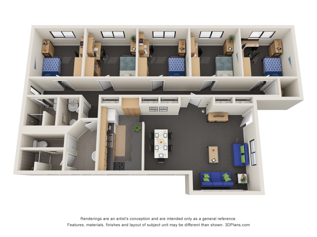 5 Bedroom Apartment South Deluxe - Murdoch University Village - Gallery - 8