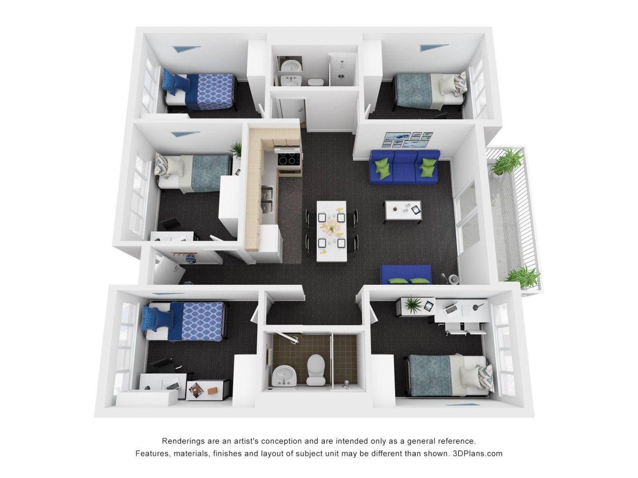 5 Bedroom Apartment North - Murdoch University Village - Gallery - 6