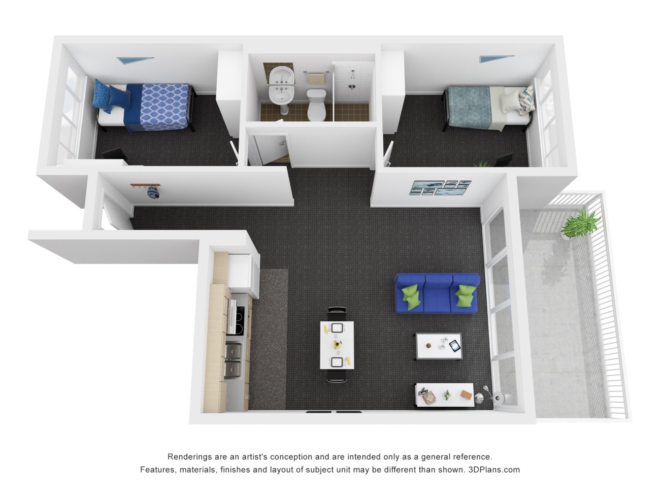 2 Bedroom Apartment North - Murdoch University Village - Gallery - 2