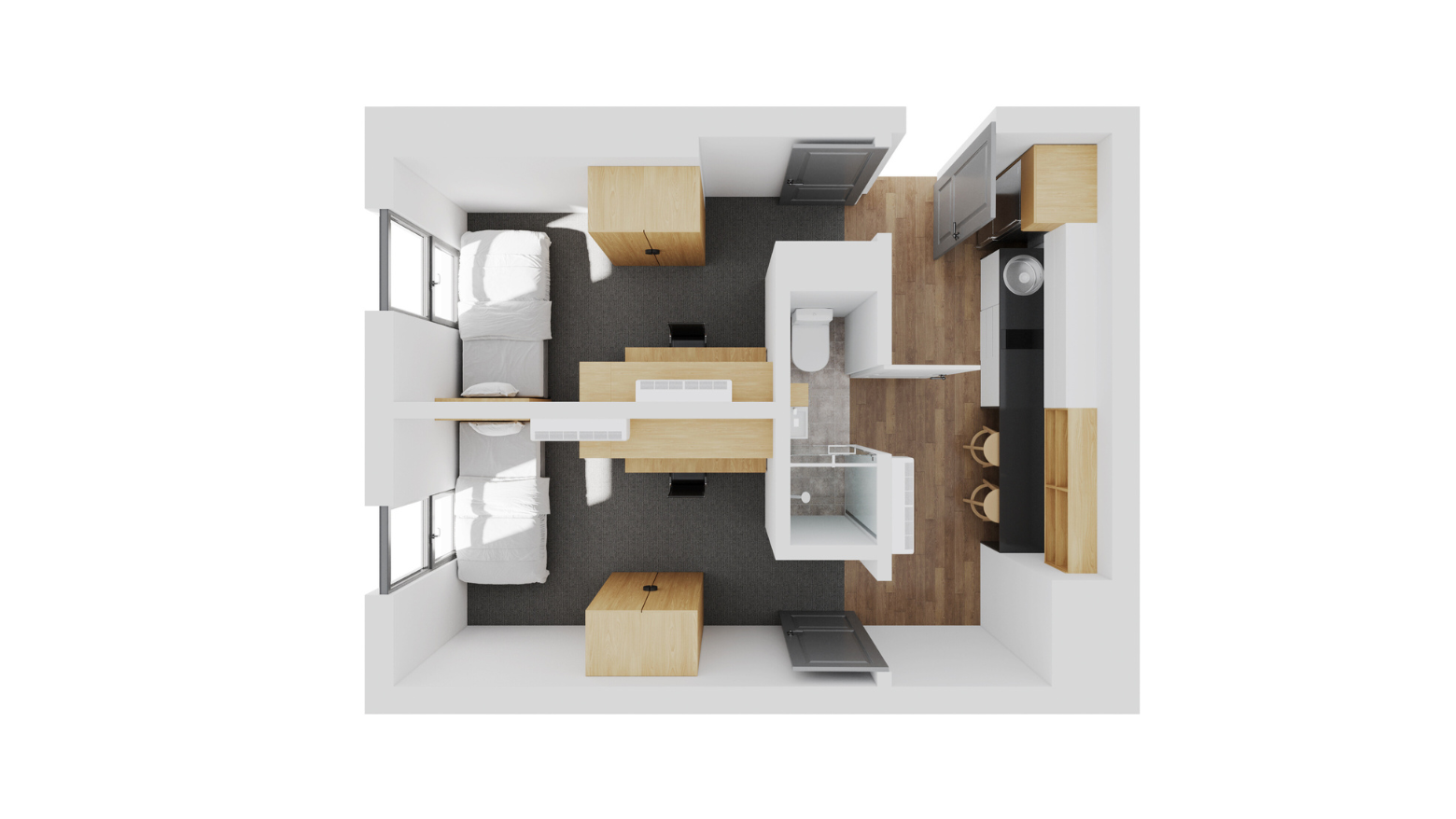 2 Bedroom Multishare - UniLodge Melbourne City - Gallery - 6