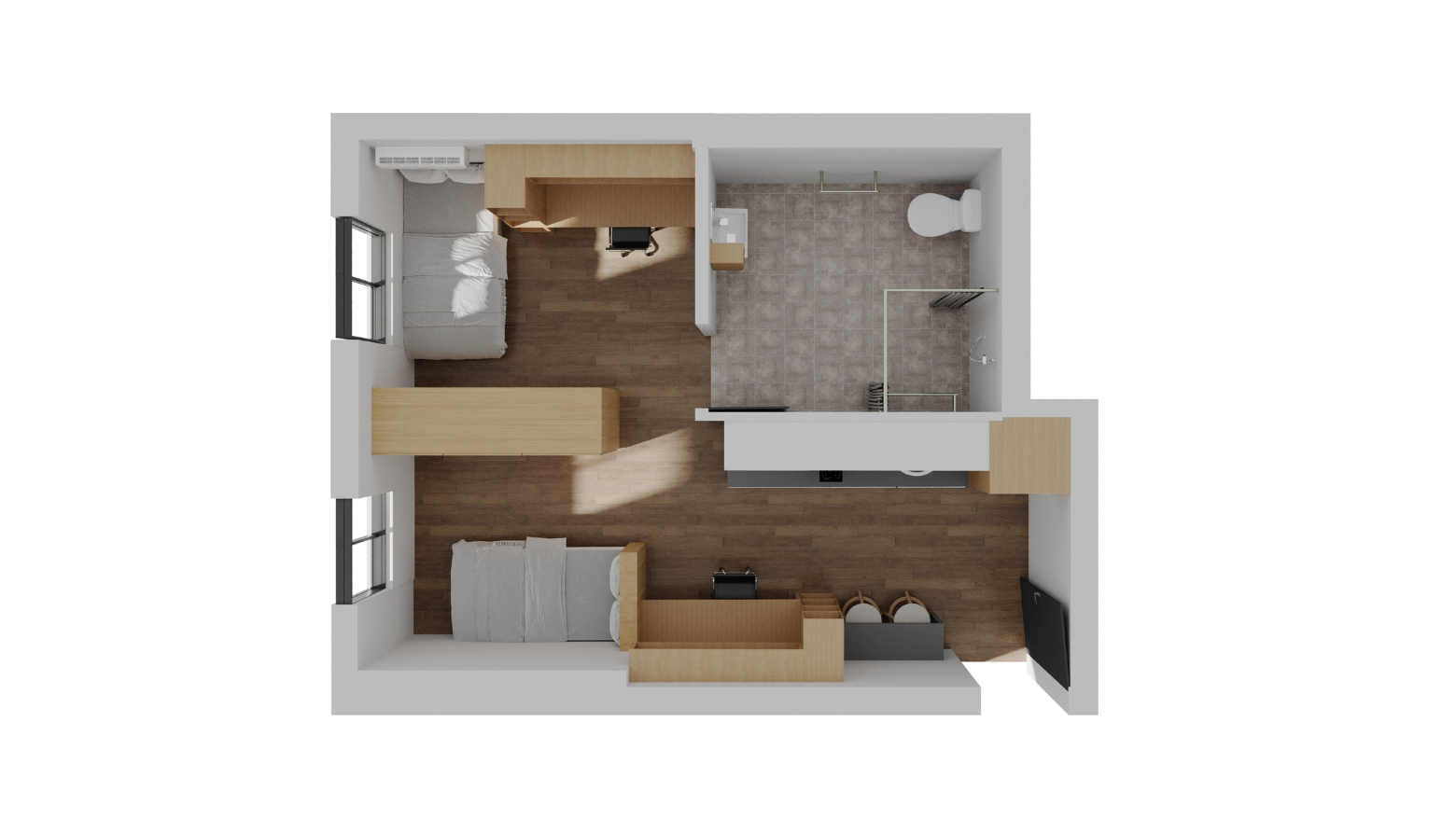 Studio Accessible Twin - UniLodge Melbourne City - Gallery - 3