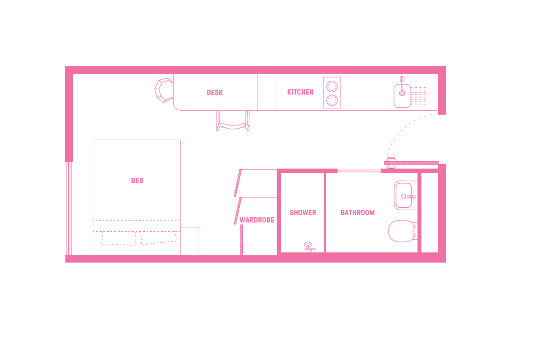  Double Bed, Signature Plus Studio Apartment, Standard View  -  Scape Redfern  - Gallery -  6