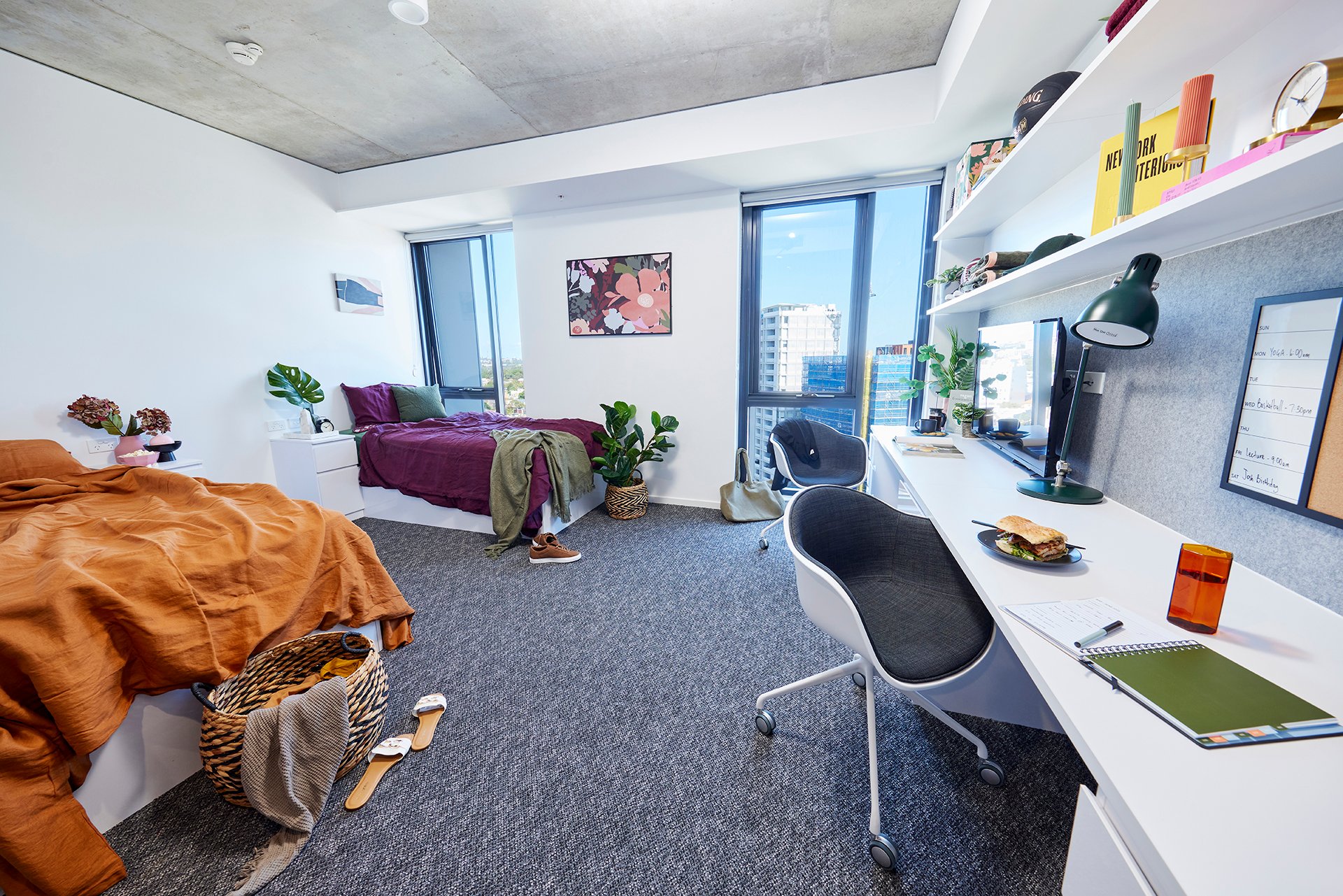  King Single Bed, Signature Plus Twin Apartment, Standard View  -  Scape Redfern  - Gallery -  8