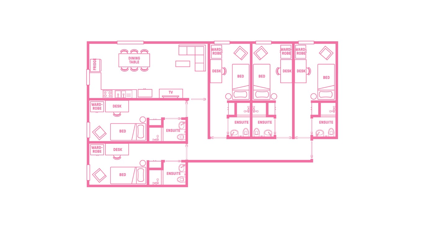  King Single Bed, 5 Bed Apartment With Ensuite  -  Urbanest Darling Square  - Gallery -  11