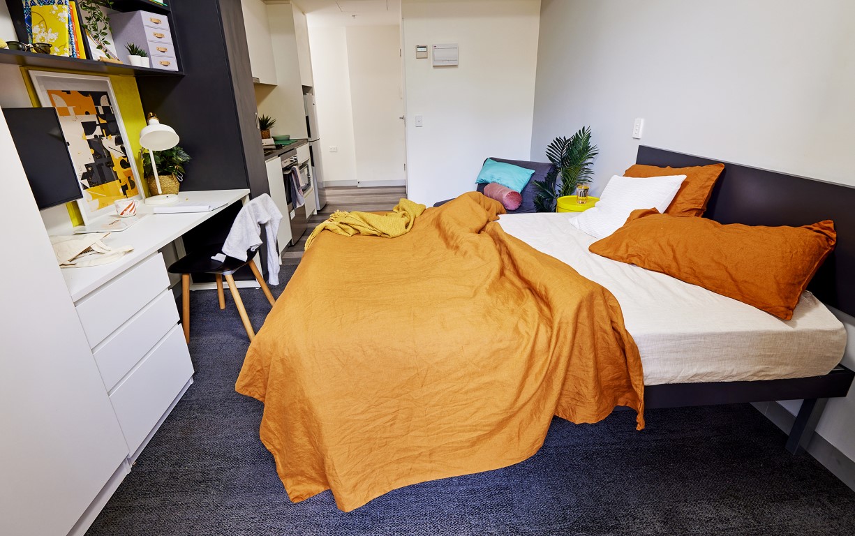  Double Bed, Signature Plus Studio Apartment, With Courtyard  -  Urbanest Glebe  - Gallery -  1