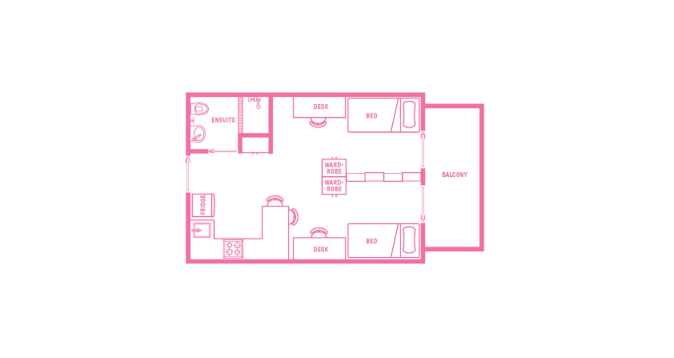 Single Bed, Twin Apartment, Standard View With Balcony - Scape Glebe - Gallery - 14