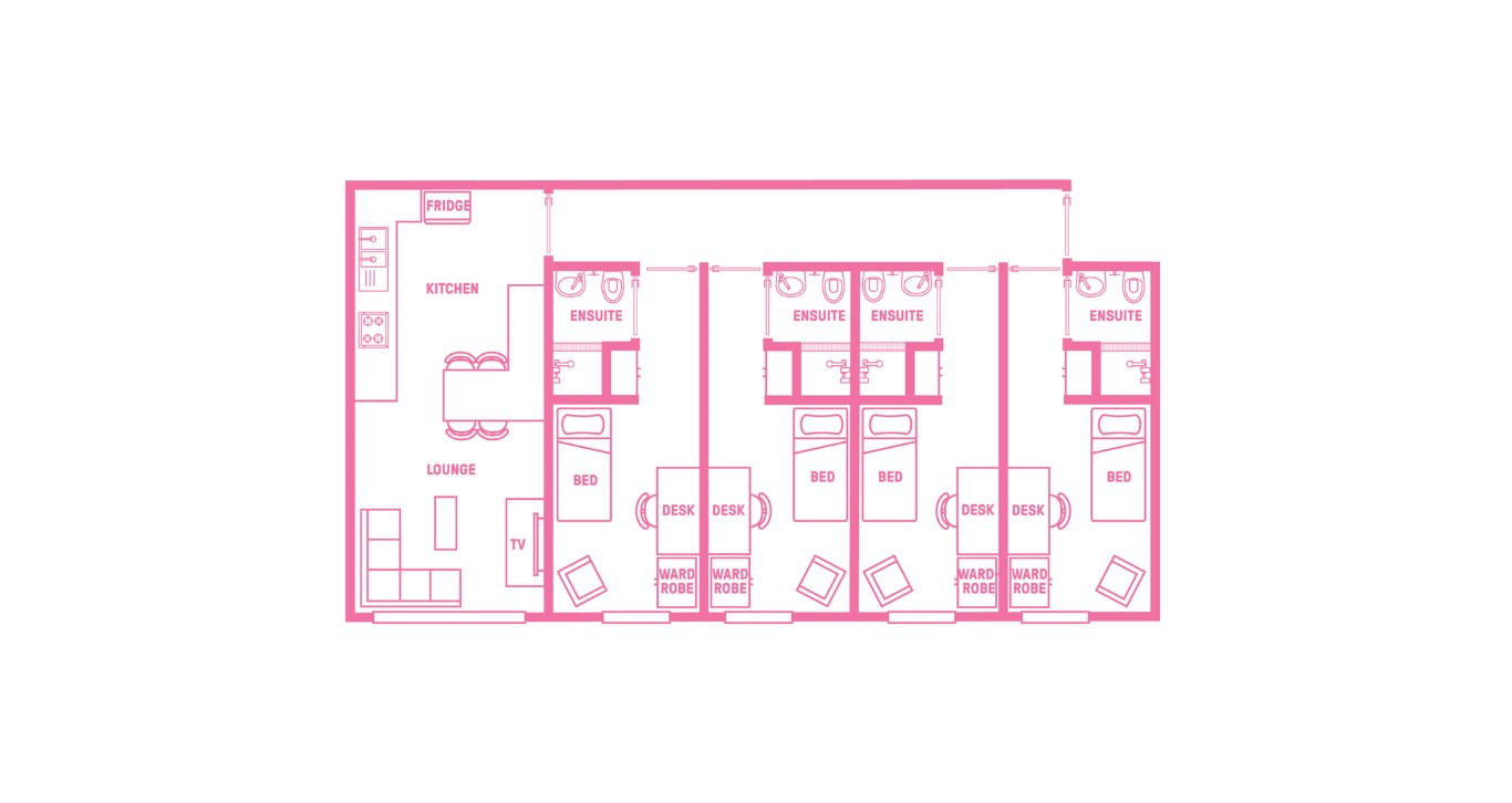  King Single Bed, 4 Bed Apartment With Ensuite  -  Urbanest Sydney Central  - Gallery -  3