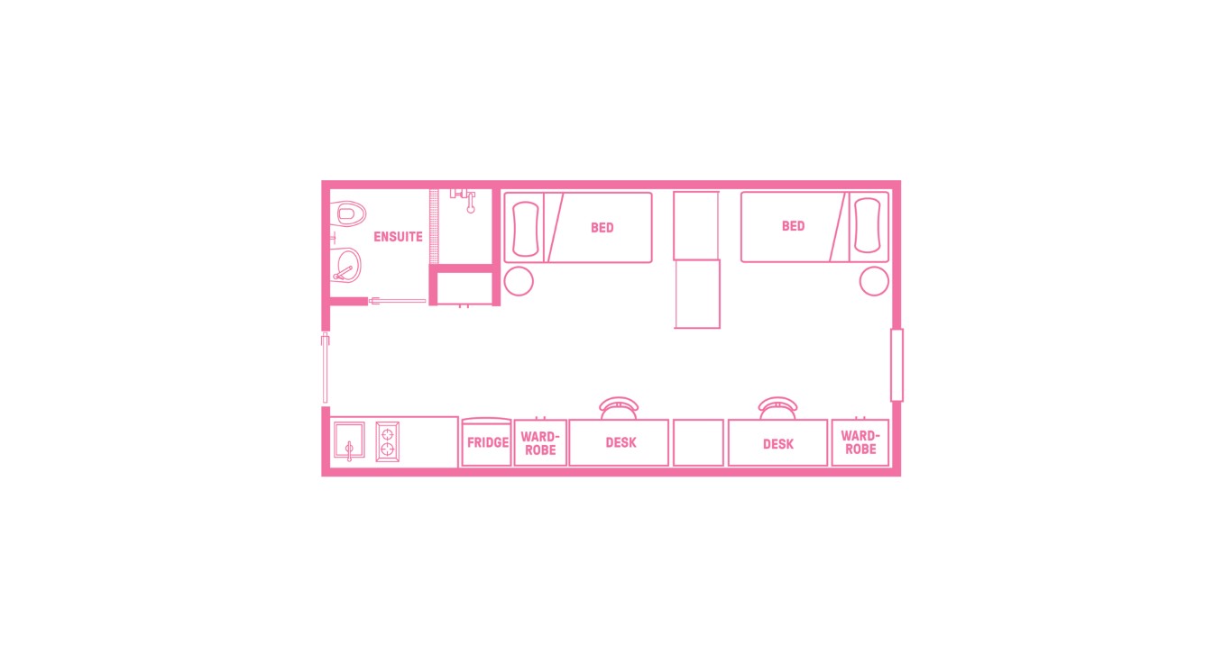  King Single Bed, Large Twin Apartment, Standard View  -  Urbanest Sydney Central  - Gallery -  4